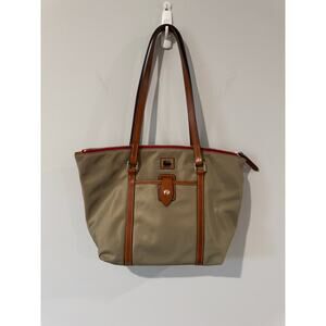 Dooney & Bourke Wayfarer Zip Tote Nylon w/ Vachetta Leather Trim